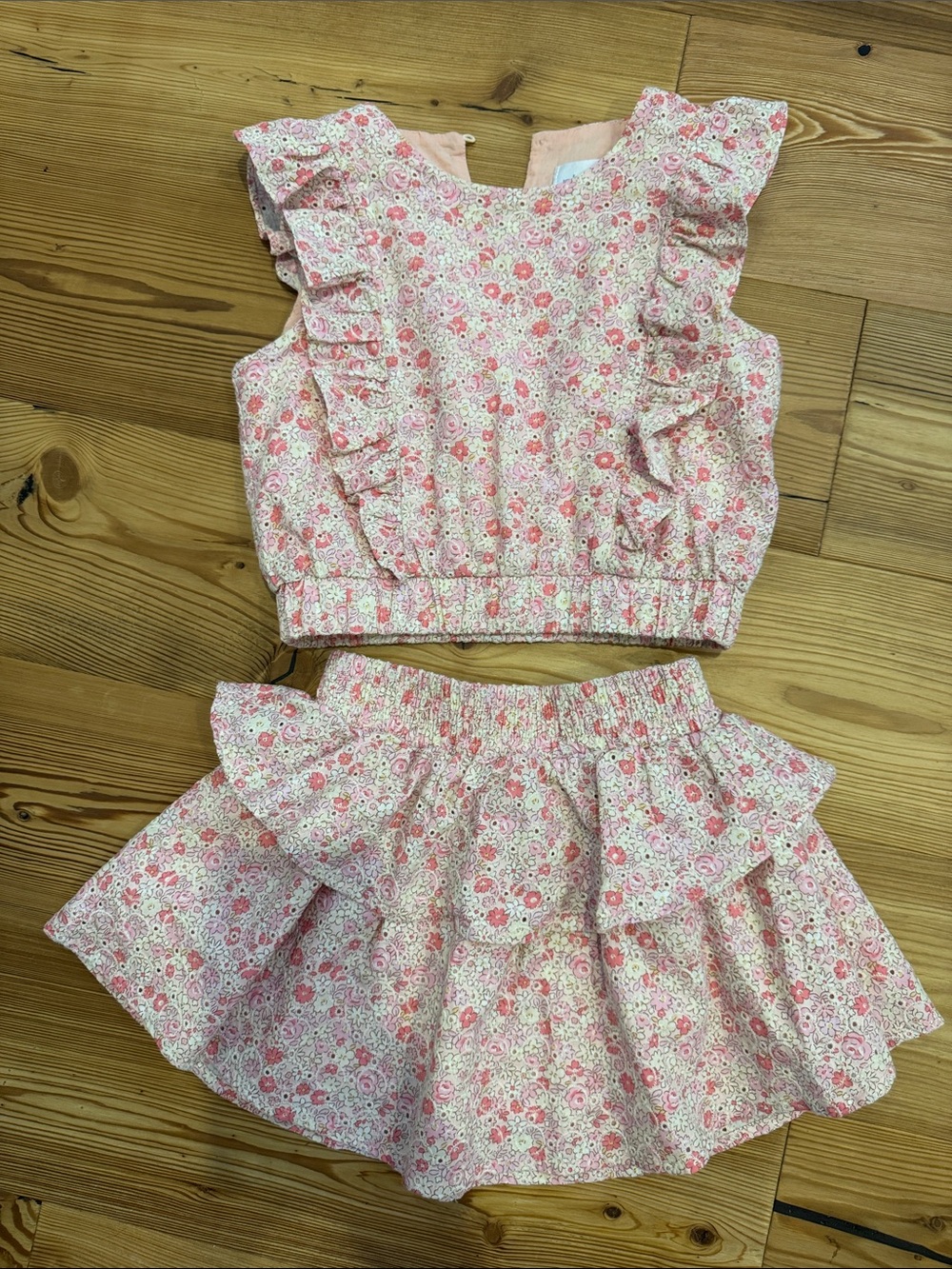 Pleat skirt and top set